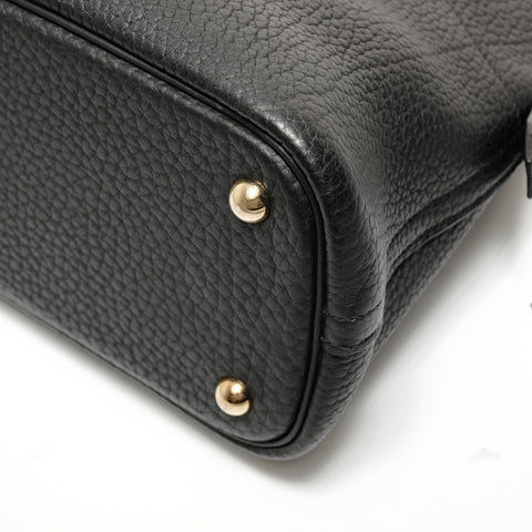 HERMES Bolide 30 2way Taurillon Clemence � L carved Handbag black WS27866