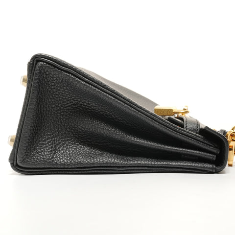 HERMES Kelly 25 Togo D-stamp 2-way Handbag black WS27869