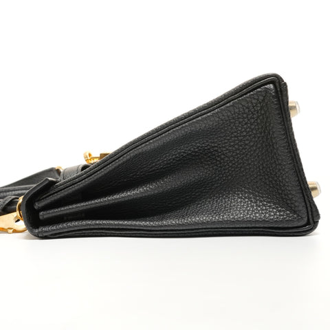 HERMES Kelly 25 Togo D-stamp 2-way Handbag black WS27869