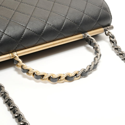 CHANEL Item No. 29, 2019-2020, 2-way top-handle lambskin bag. Shoulder Bag black WS27870