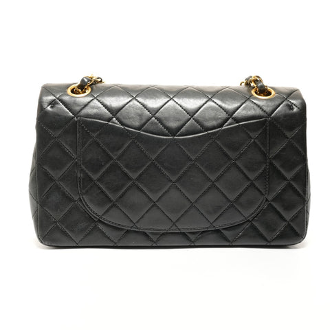 CHANEL Item #1: Lambskin Chain Matelass Double Flap Shoulder Bag black WS27871