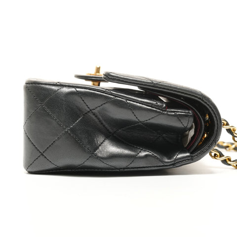 CHANEL Item #1: Lambskin Chain Matelass Double Flap Shoulder Bag black WS27871