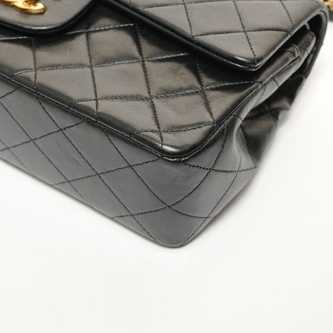 CHANEL Item #1: Lambskin Chain Matelass Double Flap Shoulder Bag black WS27871