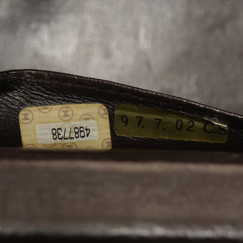 CHANEL Series 4 Suede Matelass Vanity Handbag Brown WS27872