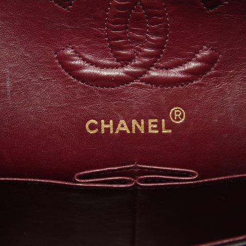 CHANEL Item No. 2: Matelassé Chain Lambskin Double Flap Shoulder Bag black WS27873