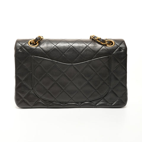 CHANEL Item No. 2: Matelassé Chain Lambskin Double Flap Shoulder Bag black WS27873