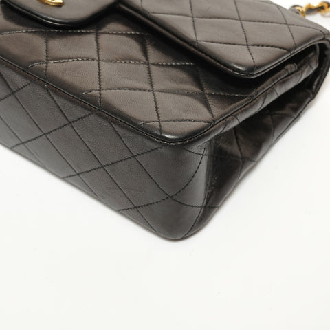CHANEL Item No. 2: Matelassé Chain Lambskin Double Flap Shoulder Bag black WS27873