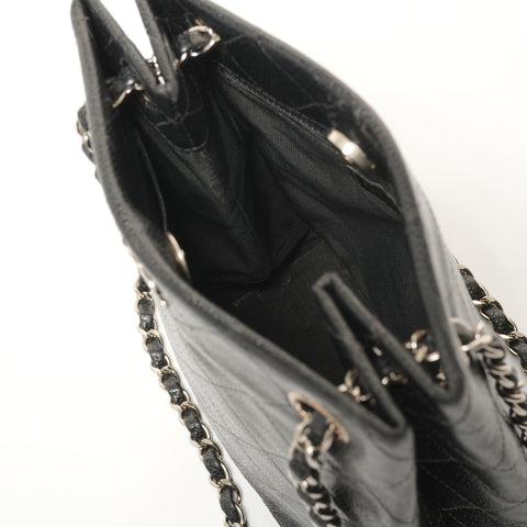 CHANEL Item No. 6, 2000-2001, Caviar Skin Chain Shoulder Shoulder Bag black WS27874