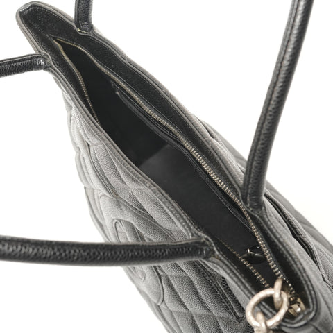 CHANEL Item No. 6, 2000-2001 Replica Tote, COCO Mark, Medallion, Caviar Skin Tote Bag black WS27875