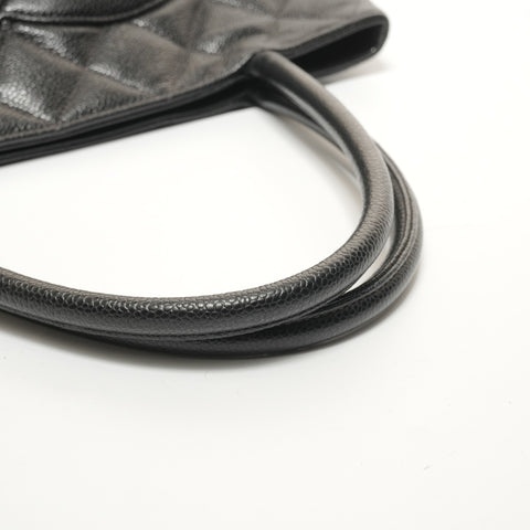 CHANEL Item No. 6, 2000-2001 Replica Tote, COCO Mark, Medallion, Caviar Skin Tote Bag black WS27875