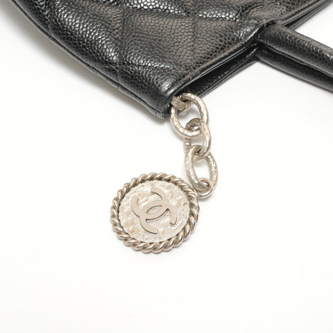 CHANEL Item No. 6, 2000-2001 Replica Tote, COCO Mark, Medallion, Caviar Skin Tote Bag black WS27875