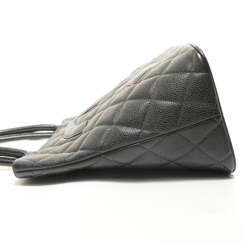 CHANEL Item No. 6, 2000-2001 Replica Tote, COCO Mark, Medallion, Caviar Skin Tote Bag black WS27875