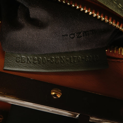 FENDI Leather 2-way medium peekaboo bag Handbag khaki WS27877