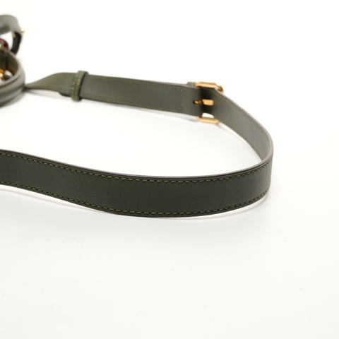 FENDI Leather 2-way medium peekaboo bag Handbag khaki WS27877