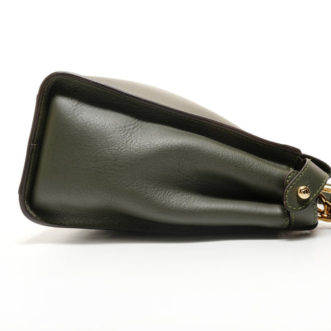 FENDI Leather 2-way medium peekaboo bag Handbag khaki WS27877