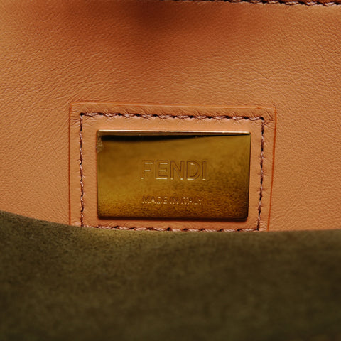 FENDI Leather 2-way medium peekaboo bag Handbag khaki WS27877