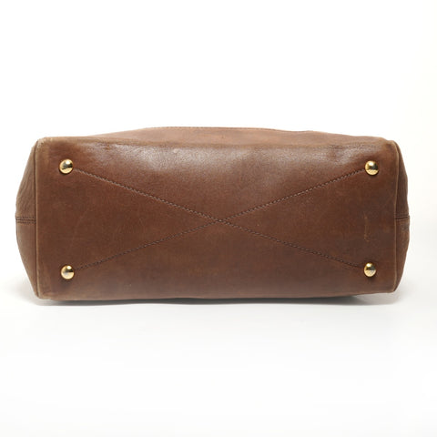 Miu Miu Matelass Leather 2-Way Bag Handbag Brown WS27878