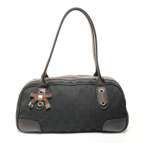 GUCCI GG Canvas Princess Shoulder Bag black WS27879