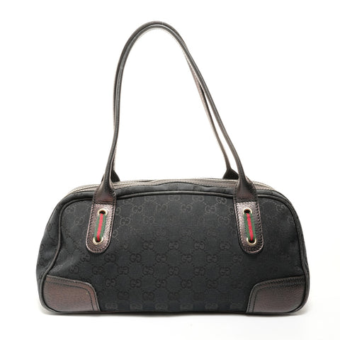 GUCCI GG Canvas Princess Shoulder Bag black WS27879