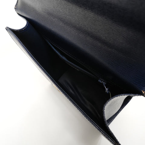 Christian Dior Leather 2WAY Handbag Navy WS27880