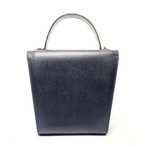 Christian Dior Leather 2WAY Handbag Navy WS27880