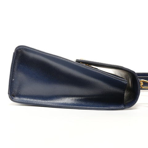 Christian Dior Leather 2WAY Handbag Navy WS27880