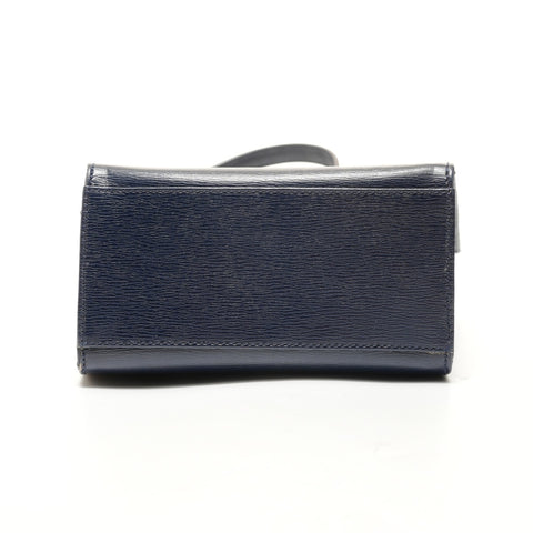 Christian Dior Leather 2WAY Handbag Navy WS27880