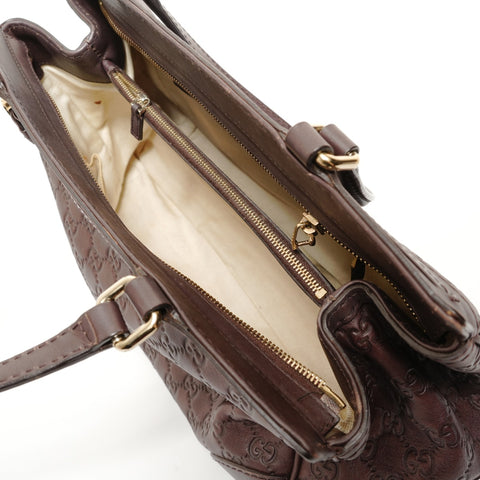 GUCCI Guccissima Leather Mayfair Tote Bag Handbag Brown WS27882