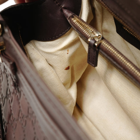 GUCCI Guccissima Leather Mayfair Tote Bag Handbag Brown WS27882