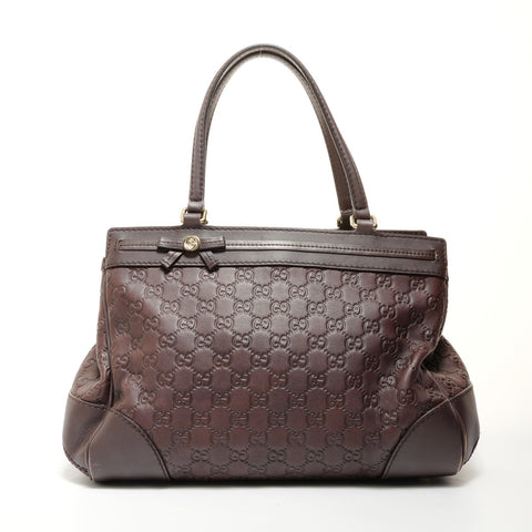 GUCCI Guccissima Leather Mayfair Tote Bag Handbag Brown WS27882