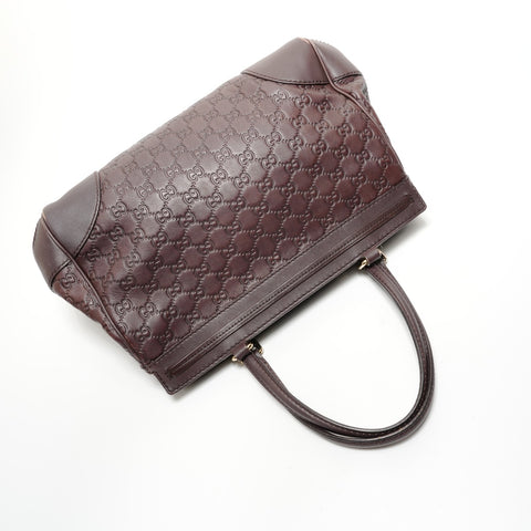 GUCCI Guccissima Leather Mayfair Tote Bag Handbag Brown WS27882