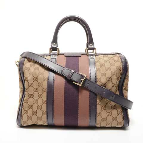 GUCCI GG Canvas Mini Boston Bag Boston bag Brown WS27886