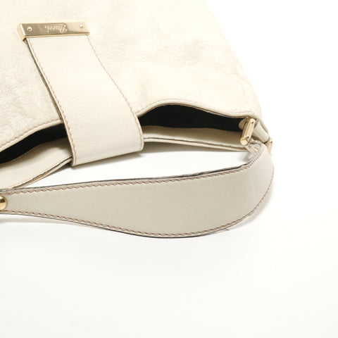 GUCCI GG leather Shoulder Bag Ivory WS27888