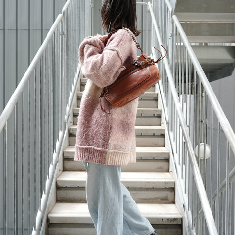 CELINE Leather Triomphe Boogie Bag Shoulder Bag Brown WS27890