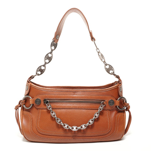 CELINE Leather Triomphe Boogie Bag Shoulder Bag Brown WS27890