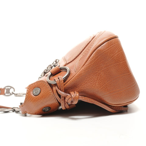 CELINE Leather Triomphe Boogie Bag Shoulder Bag Brown WS27890