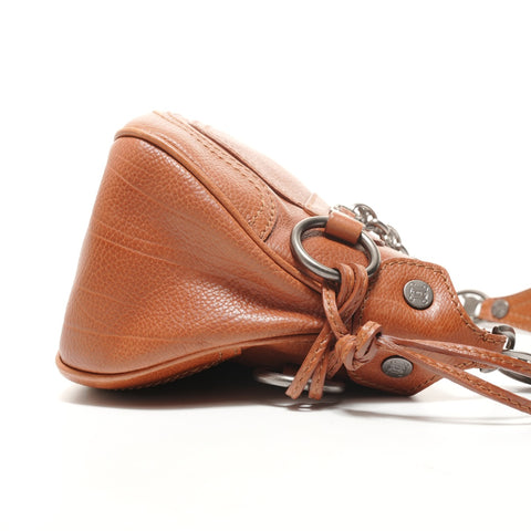 CELINE Leather Triomphe Boogie Bag Shoulder Bag Brown WS27890