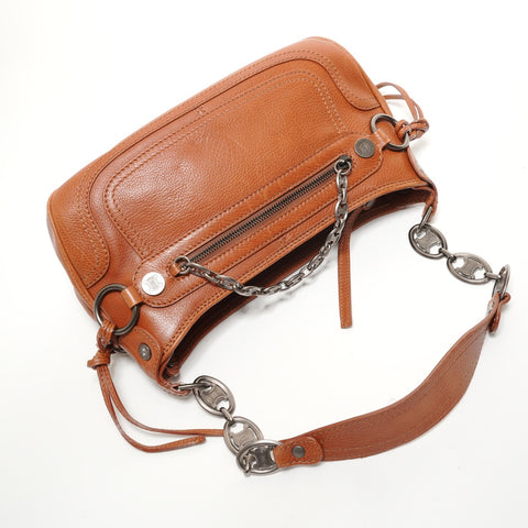 CELINE Leather Triomphe Boogie Bag Shoulder Bag Brown WS27890
