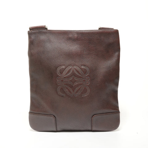 LOEWE Anagram leather Shoulder Bag Brown WS27891