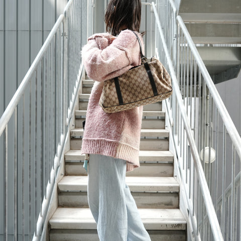 GUCCI GG canvas Shoulder Bag Brown WS27892