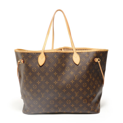 LOUIS VUITTON Monogram Neverfull GM, manufactured in 2008. Tote Bag Brown WS27893
