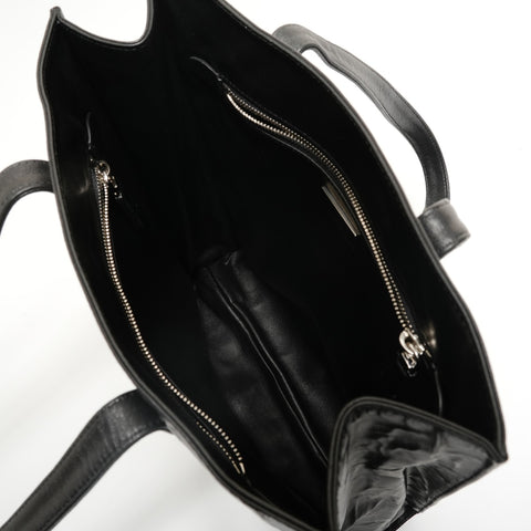 PRADA Wrinkles-processed antique nappa leather Shoulder Bag black WS27895