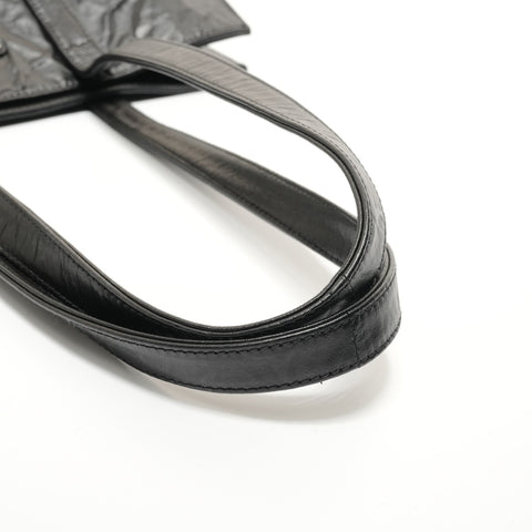 PRADA Wrinkles-processed antique nappa leather Shoulder Bag black WS27895