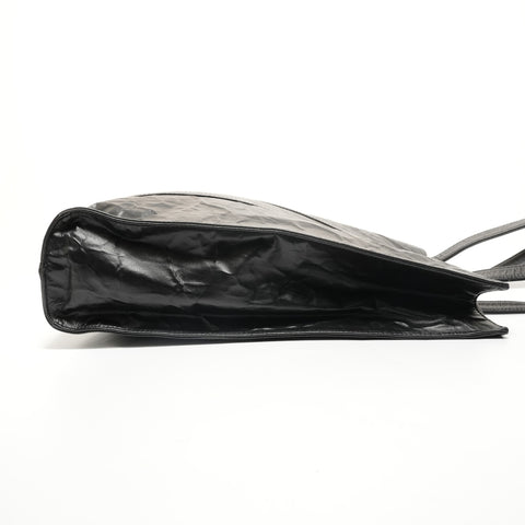 PRADA Wrinkles-processed antique nappa leather Shoulder Bag black WS27895