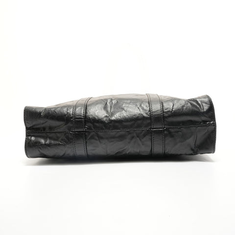 PRADA Wrinkles-processed antique nappa leather Shoulder Bag black WS27895