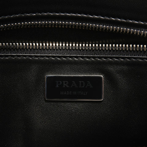 PRADA Wrinkles-processed antique nappa leather Shoulder Bag black WS27895