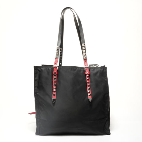 PRADA Nylon Studs 2-way Tote Bag black WS27897