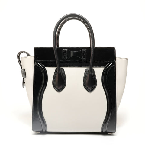 CELINE Luggage Micro Leather Handbag white WS27900