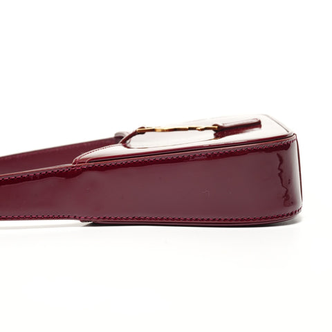 YVES SAINT LAURENT YSL LE 5 A 7 Mini Hobo Patent Le San Cassette Shoulder Bag Red WS27901