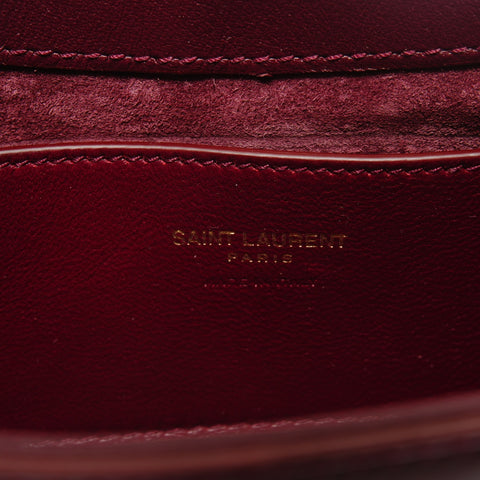 YVES SAINT LAURENT YSL LE 5 A 7 Mini Hobo Patent Le San Cassette Shoulder Bag Red WS27901